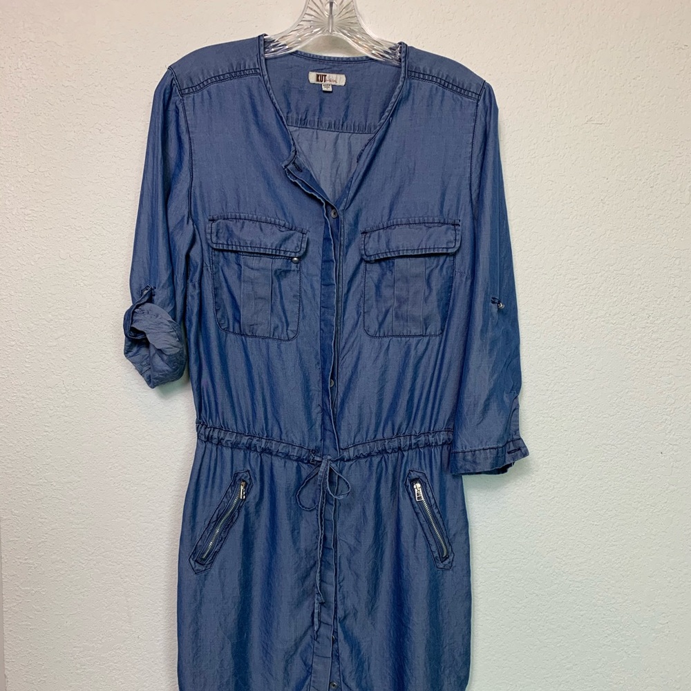 Kut from the Kloth shirt dress with denim look